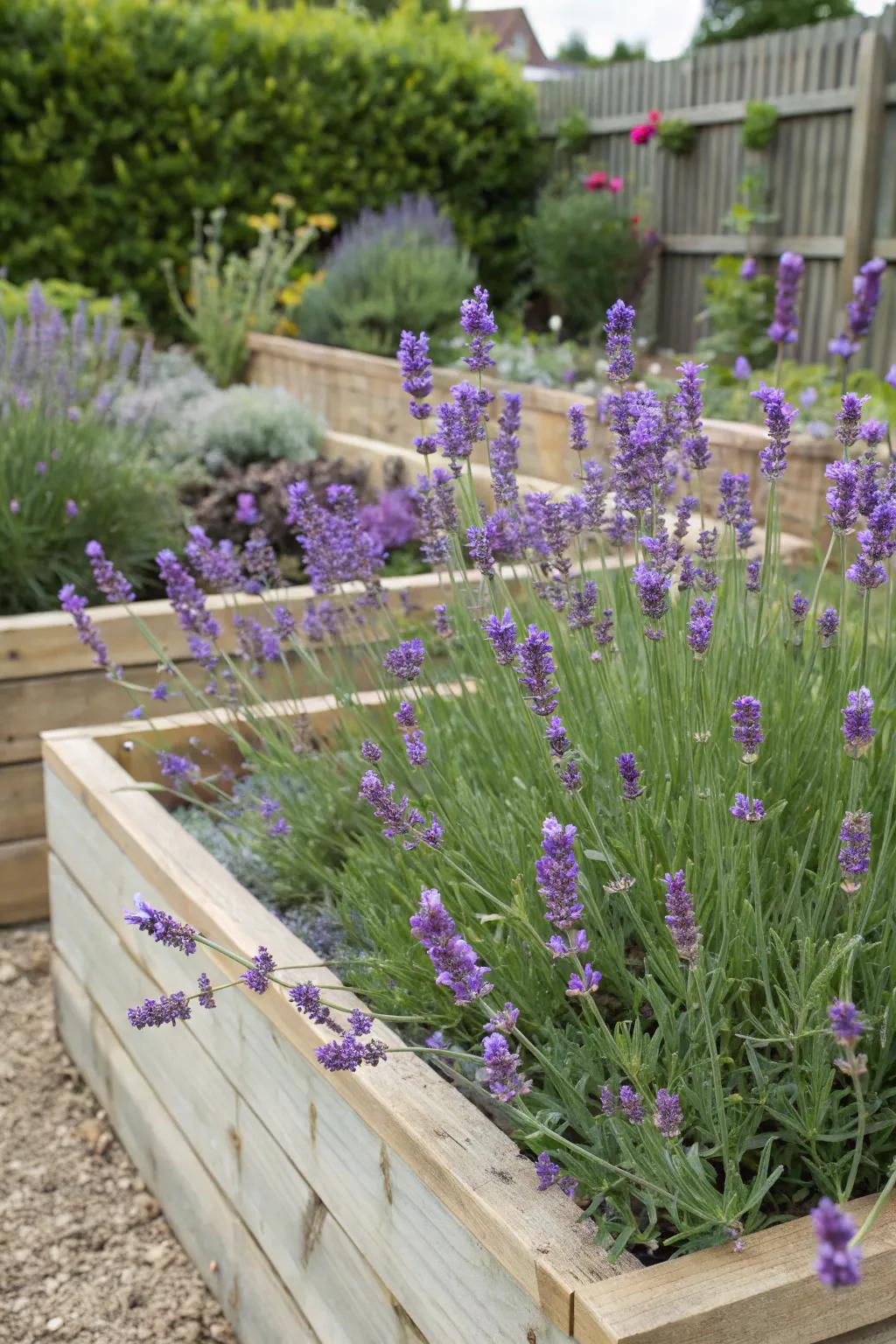 Lavender offers fragrance and beauty.