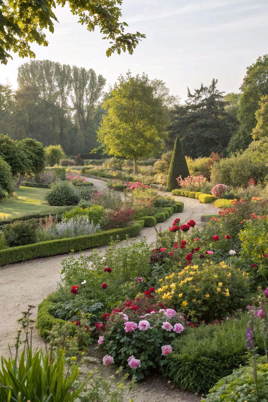 Seasonal planting keeps the garden vibrant all year.