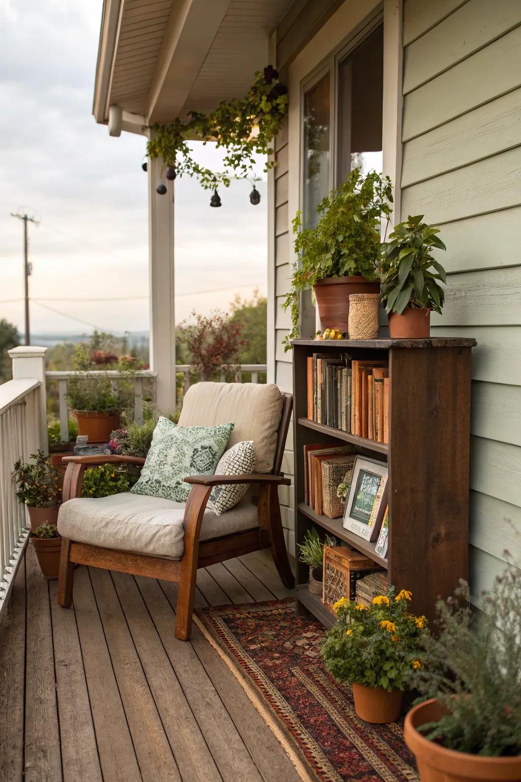 A reading nook that invites you to relax and escape with a book.