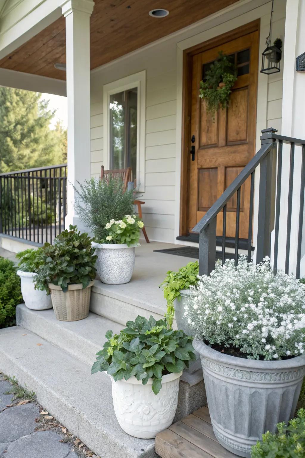 Neutral tones offer a sophisticated elegance.
