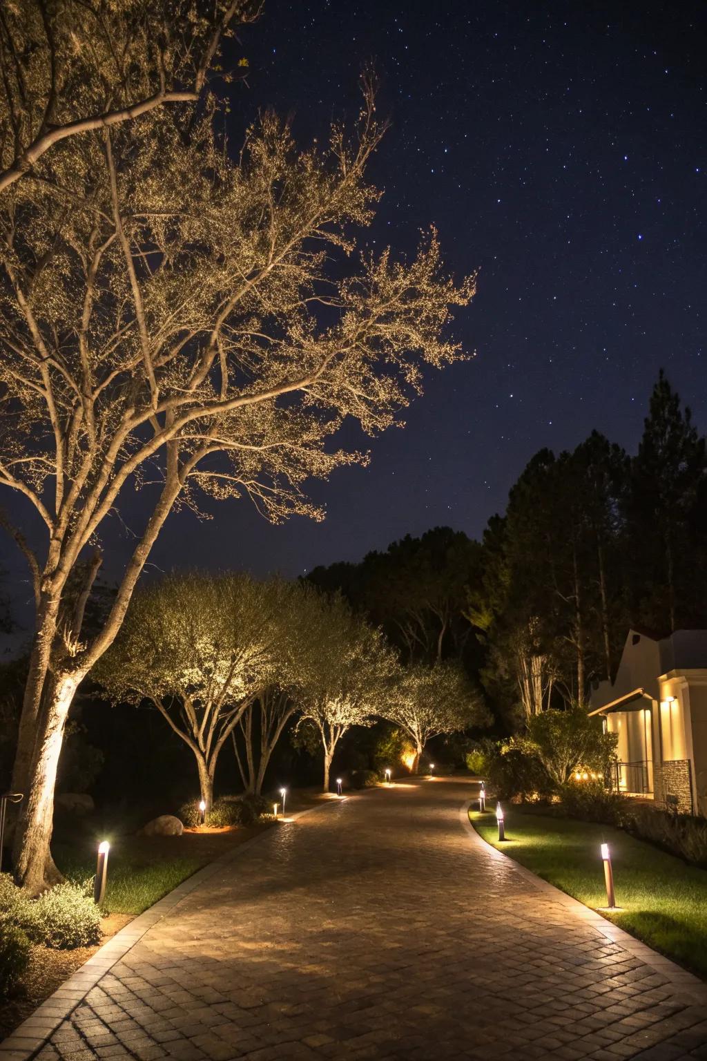 Layered lighting creates a magical ambiance.