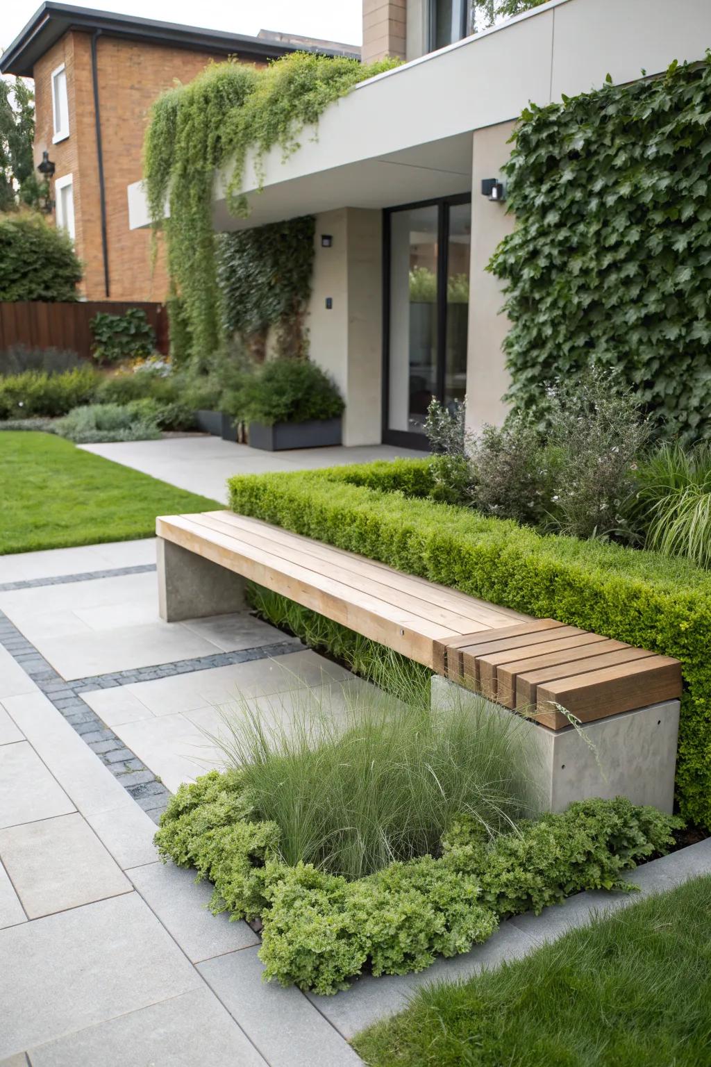 Modern innovation with a floating bench design.