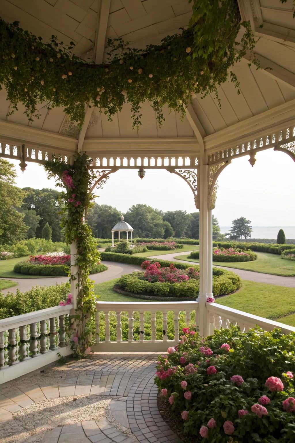 An open-air pavilion offers a seamless outdoor experience.