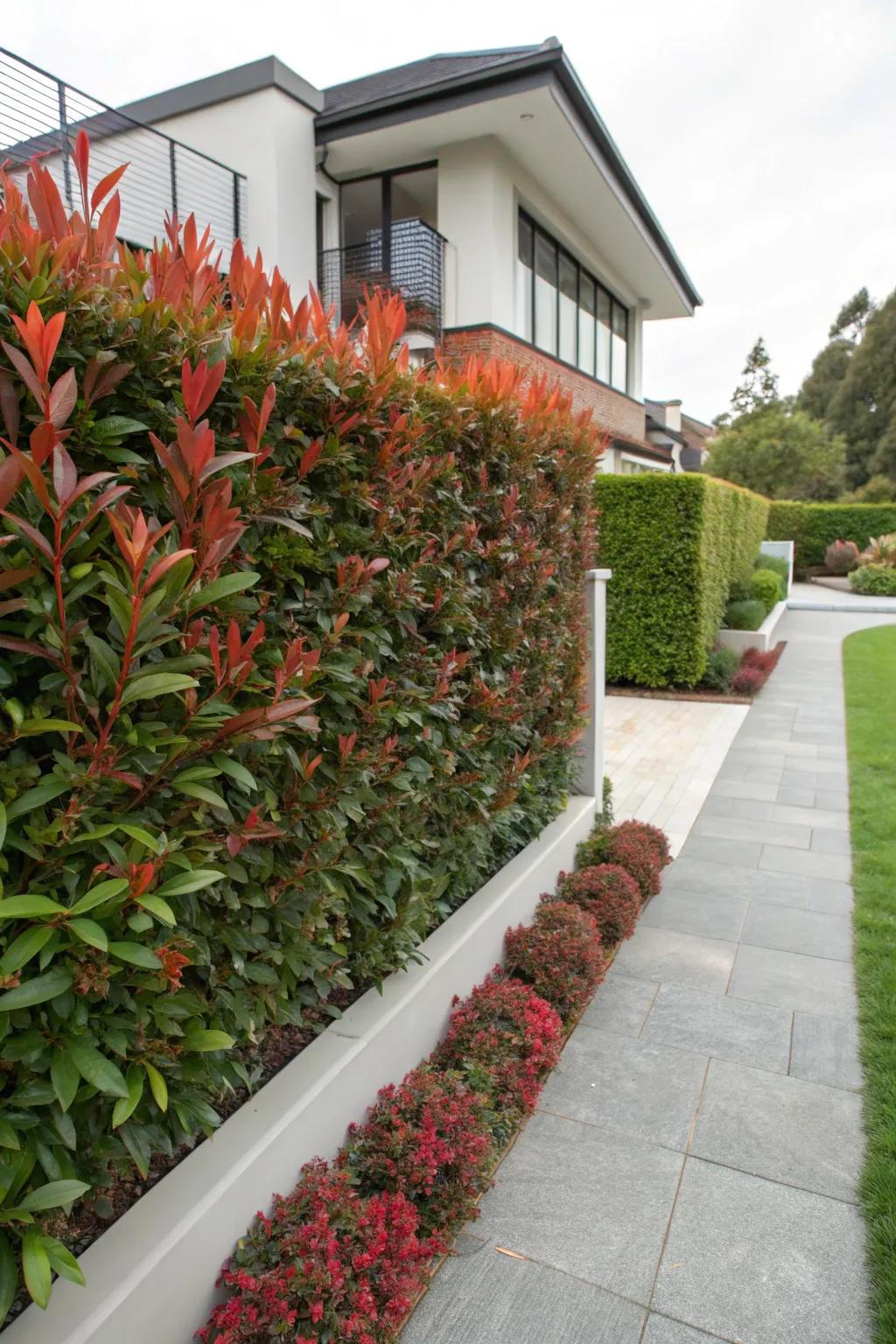 Photinia: Bold colors for a modern privacy solution.