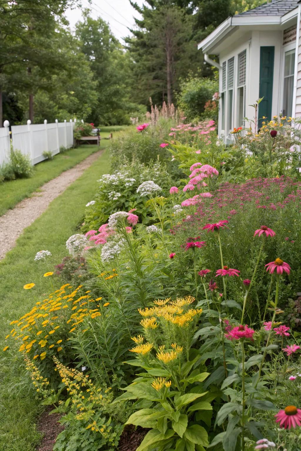 Native plants are low-maintenance and eco-friendly.