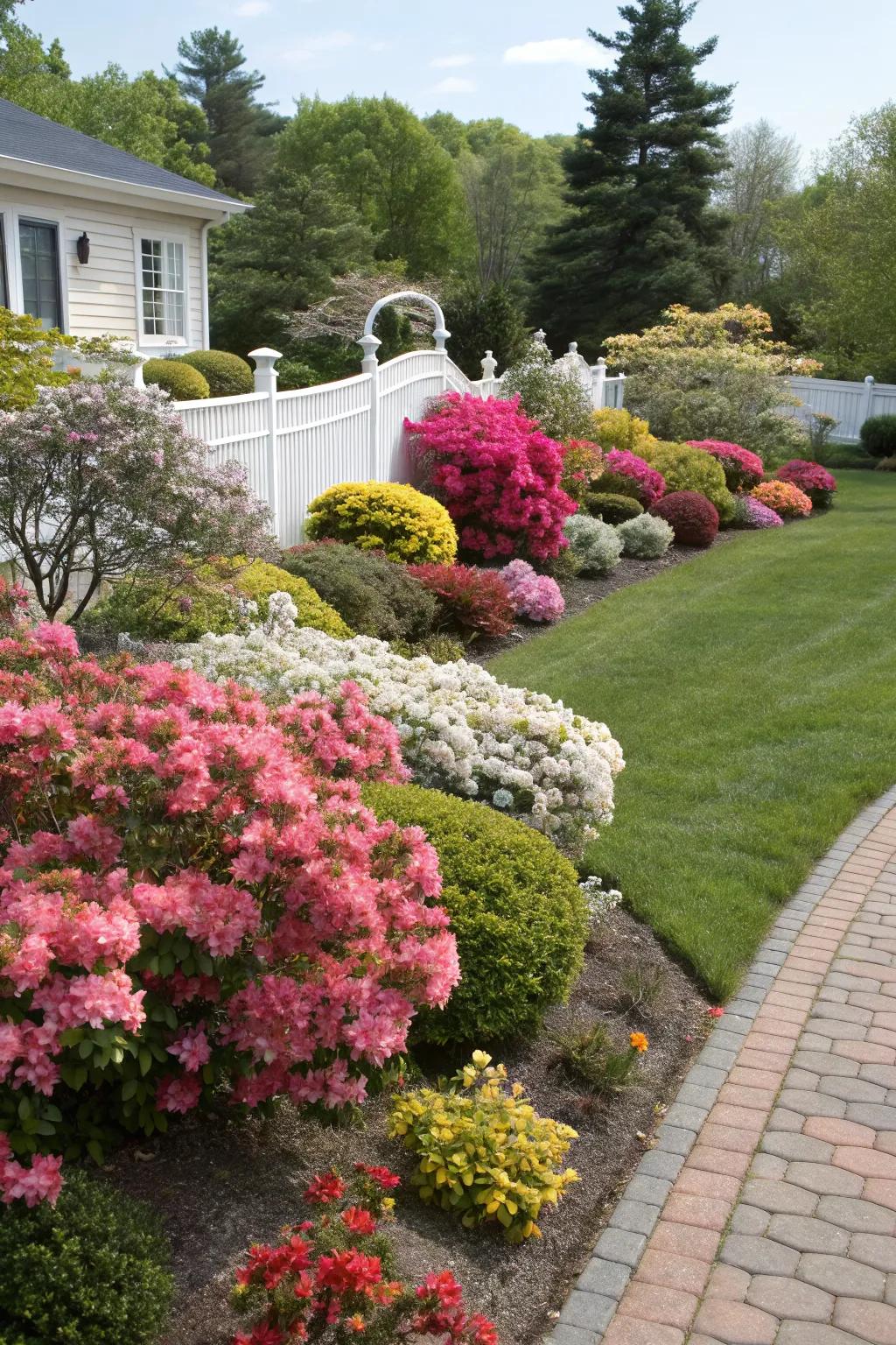 Enjoy year-long interest with seasonal blooms.