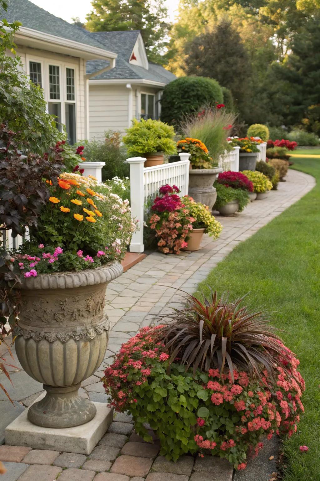 Add flexibility and color with container gardening.