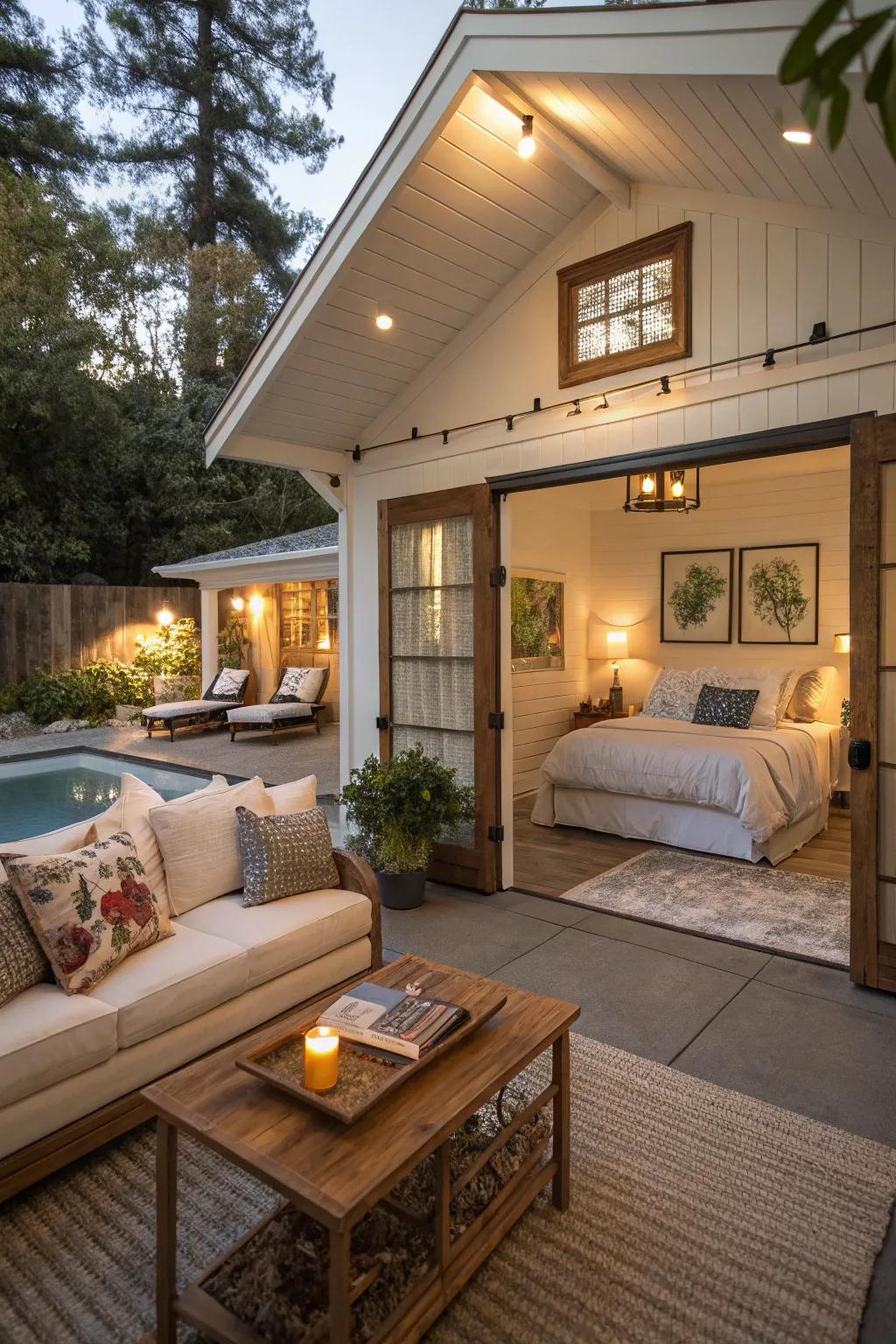 A cozy guest space for welcoming overnight visitors.