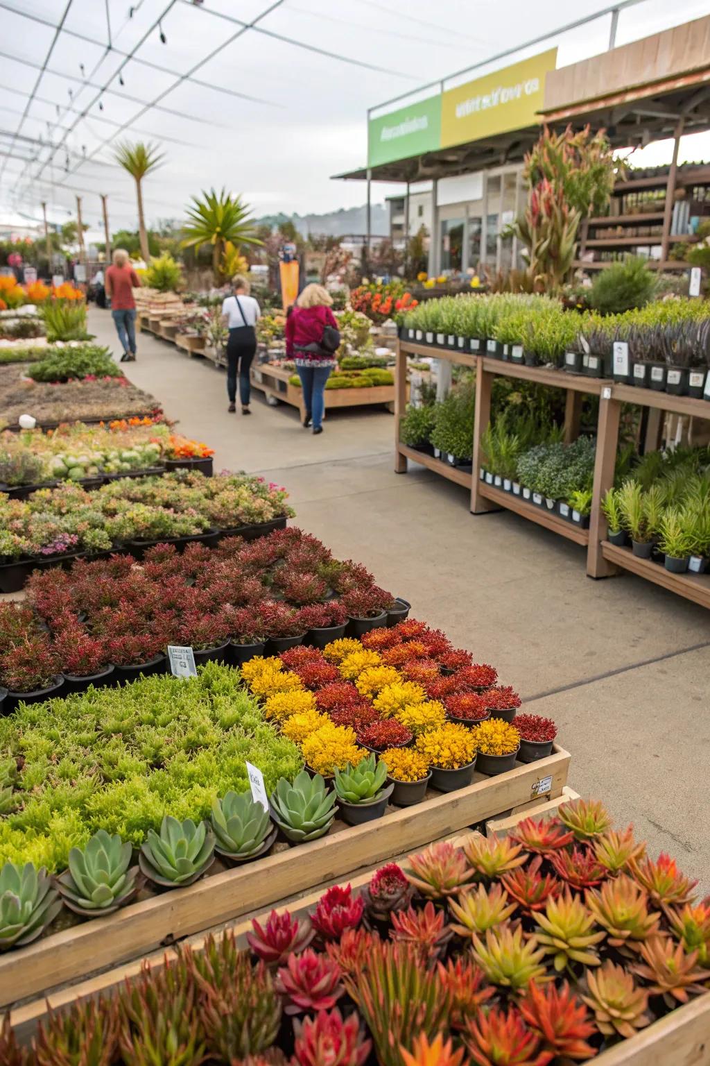 Succulent-themed section offering a niche attraction.
