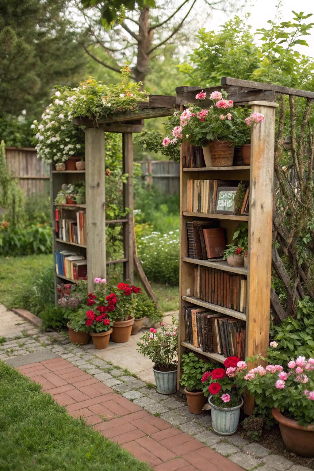 Nostalgic charm with vintage finds.