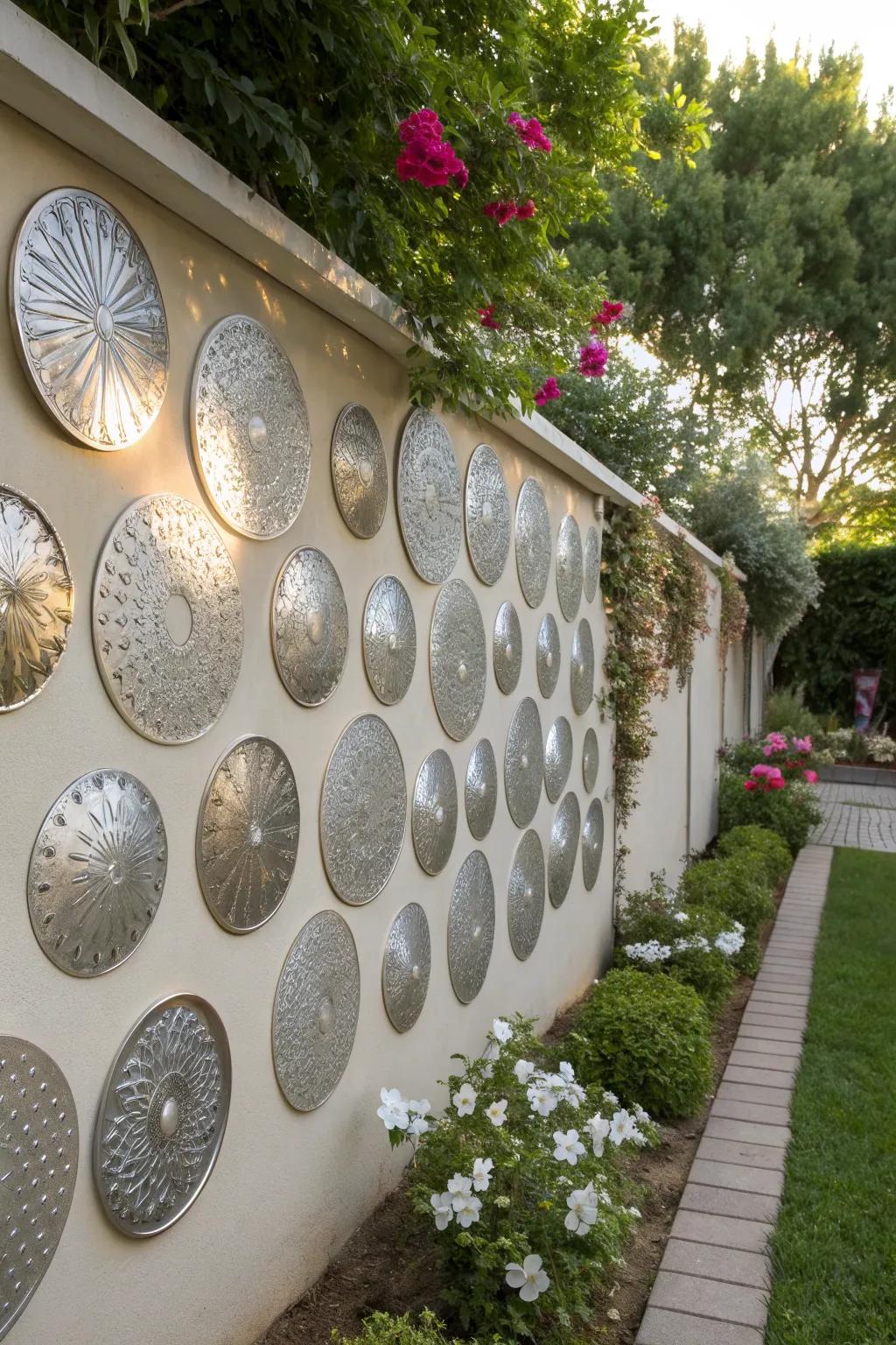 Wall decor discs bring tradition and complexity to your garden.