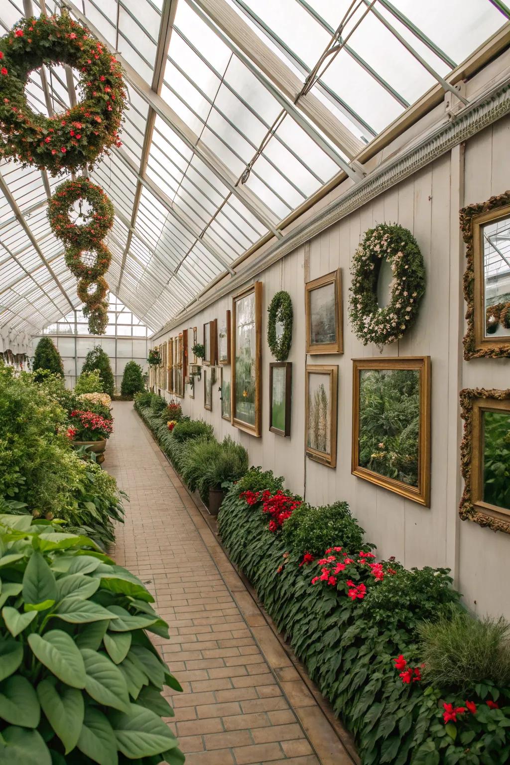 Wall decor adds creativity and style to your greenhouse.
