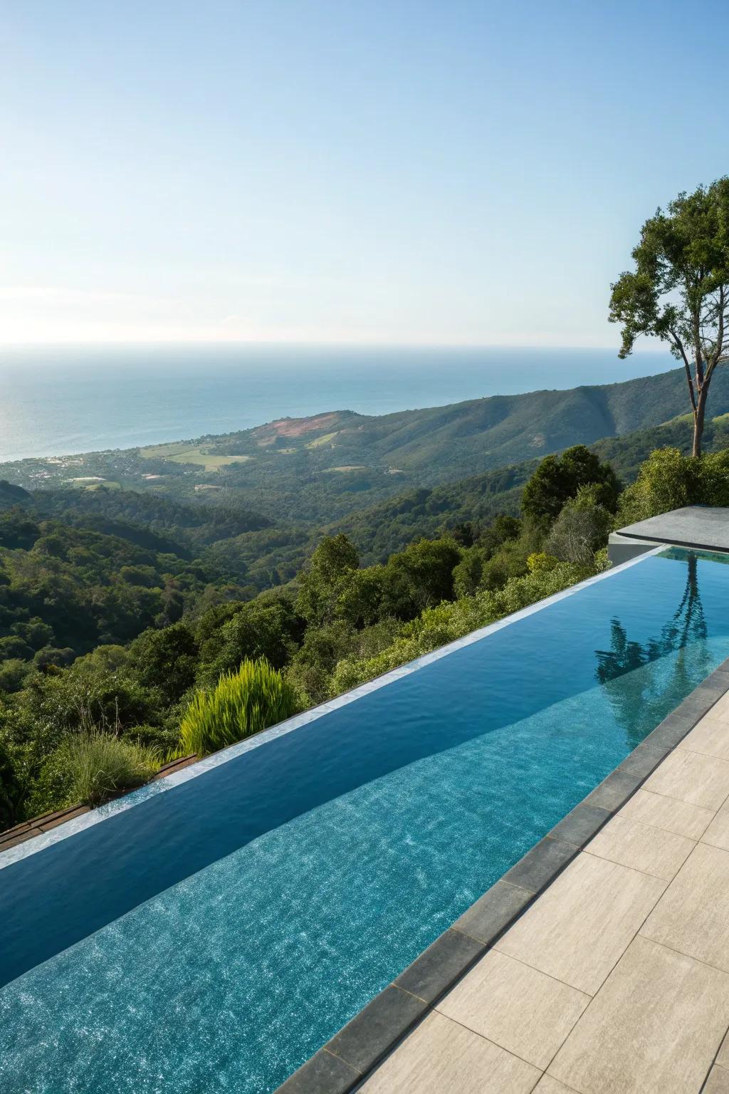 An infinity edge creates a seamless view that feels boundless.