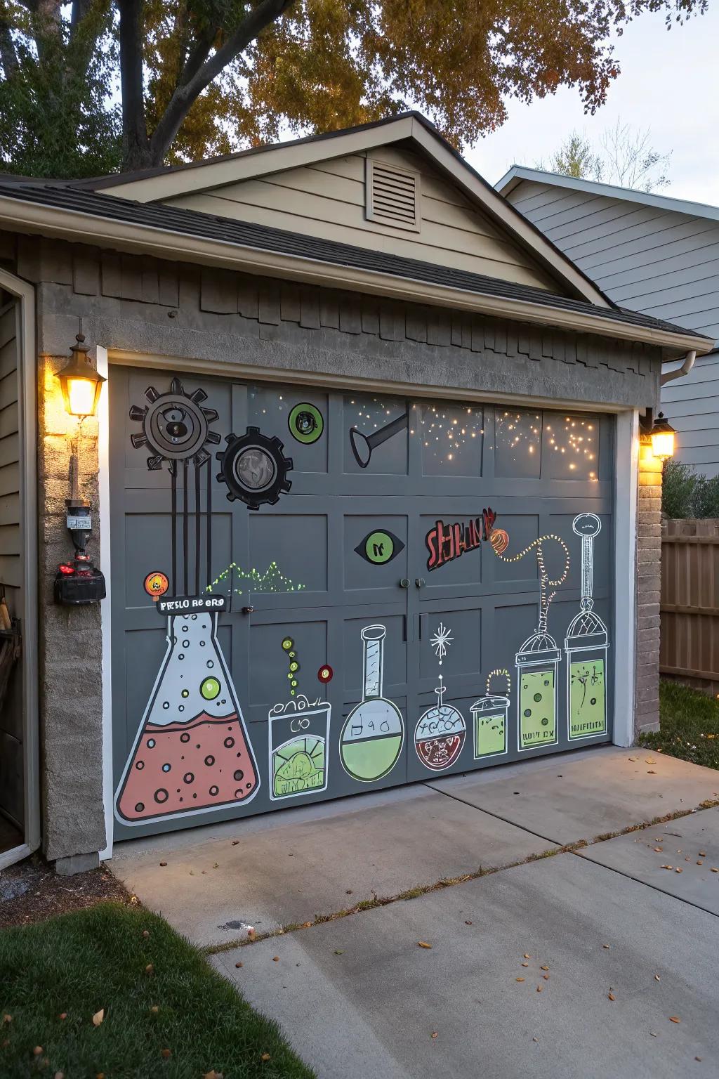 Enter the mad scientist's mysterious lab.