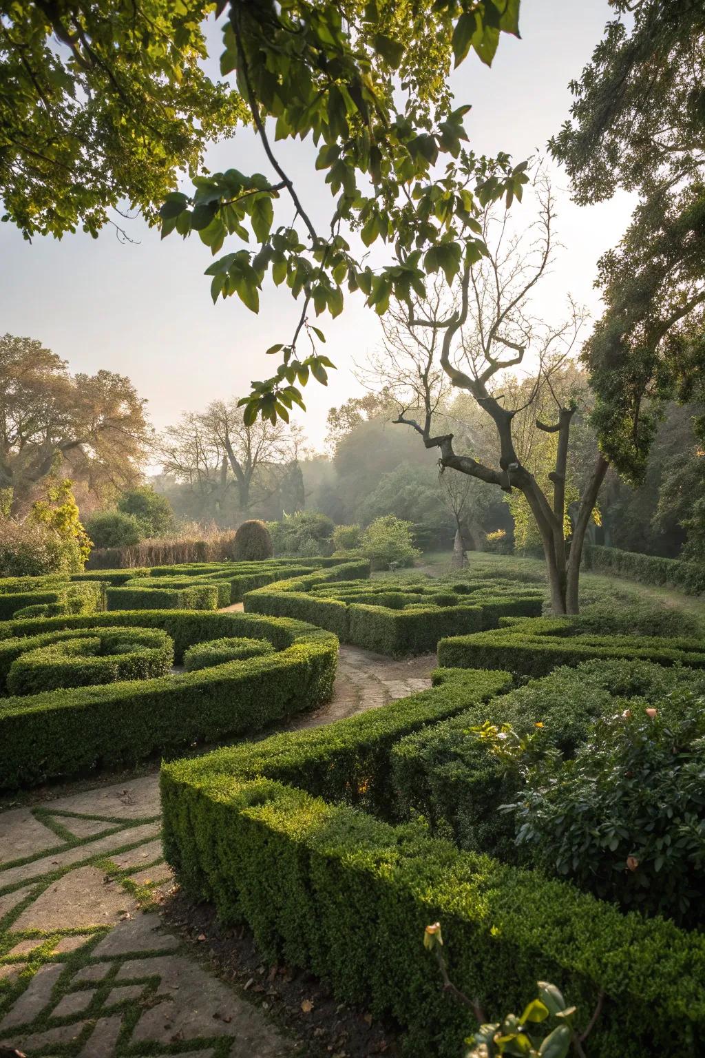 Shade-tolerant hedges offer structure and beauty in dimly lit areas.