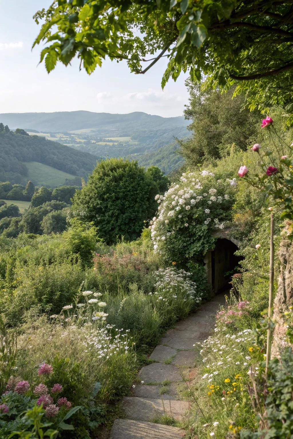 A secret garden nook offers a private escape.