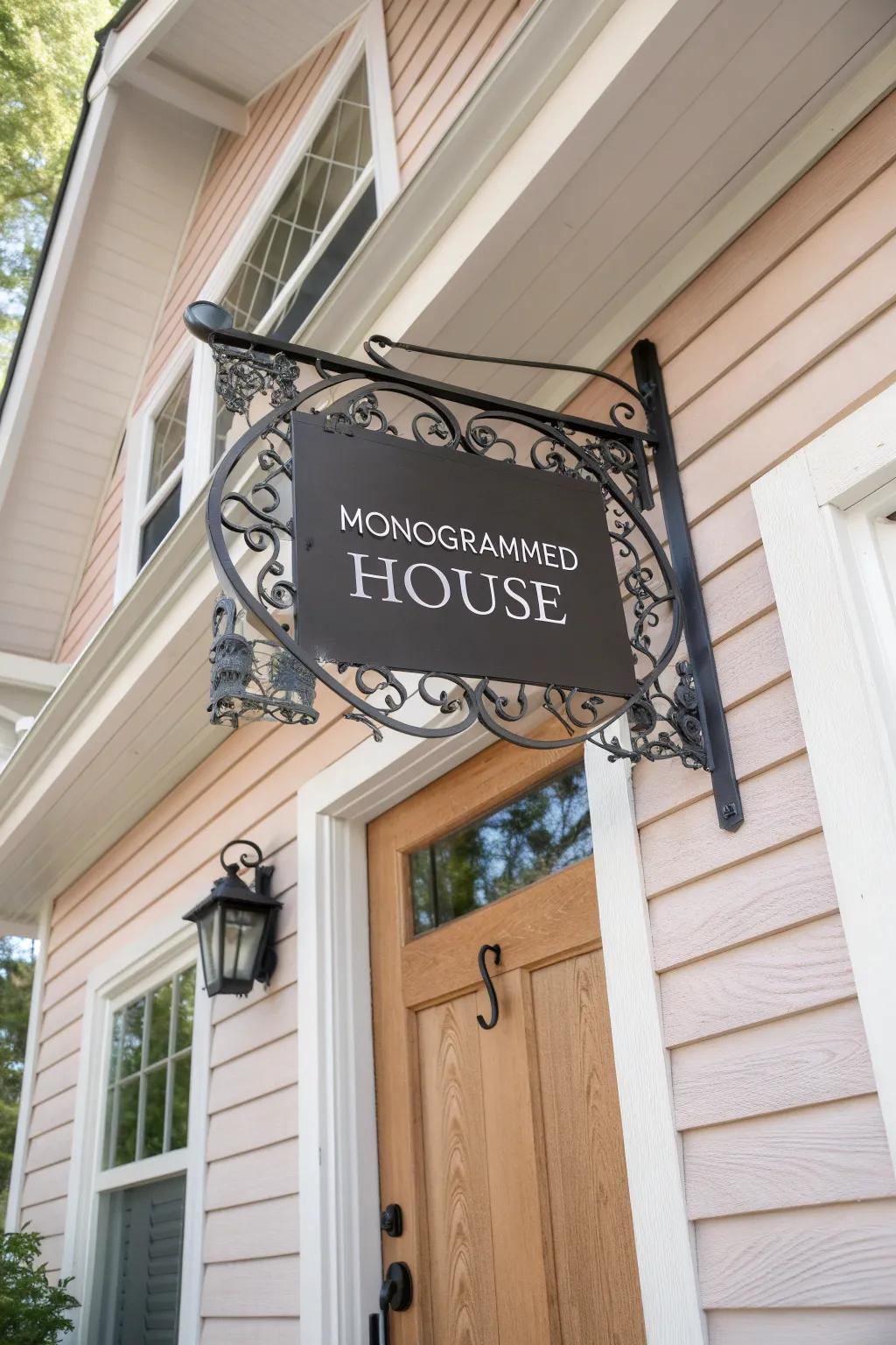 Monogrammed signs offer a personal touch.