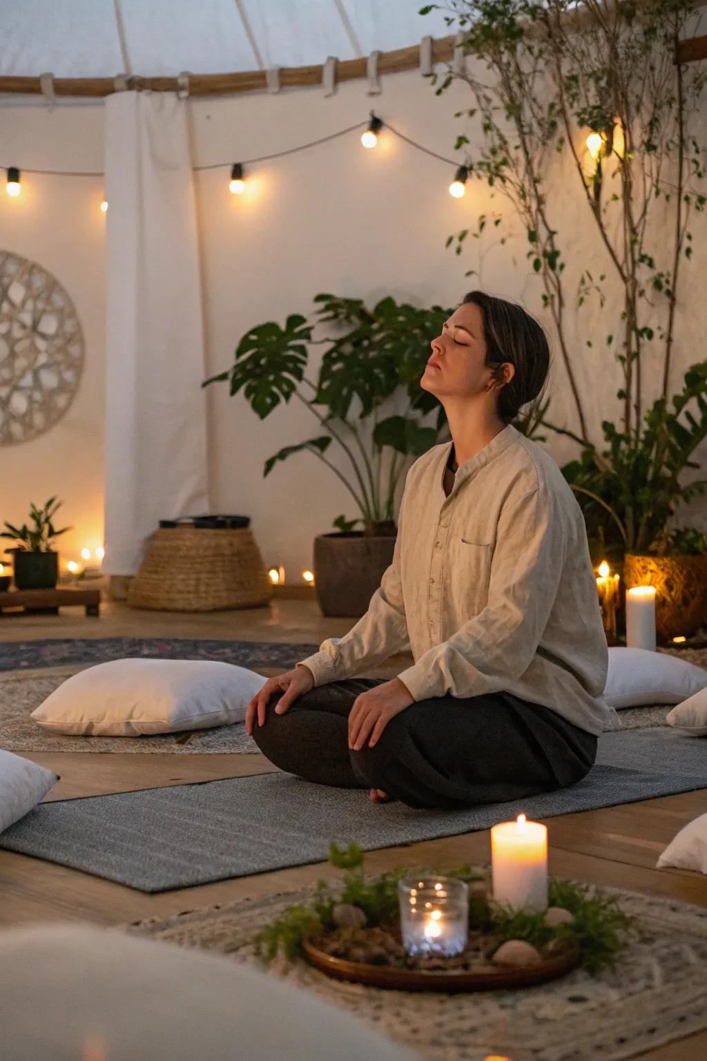 Center yourself with mindful meditation.