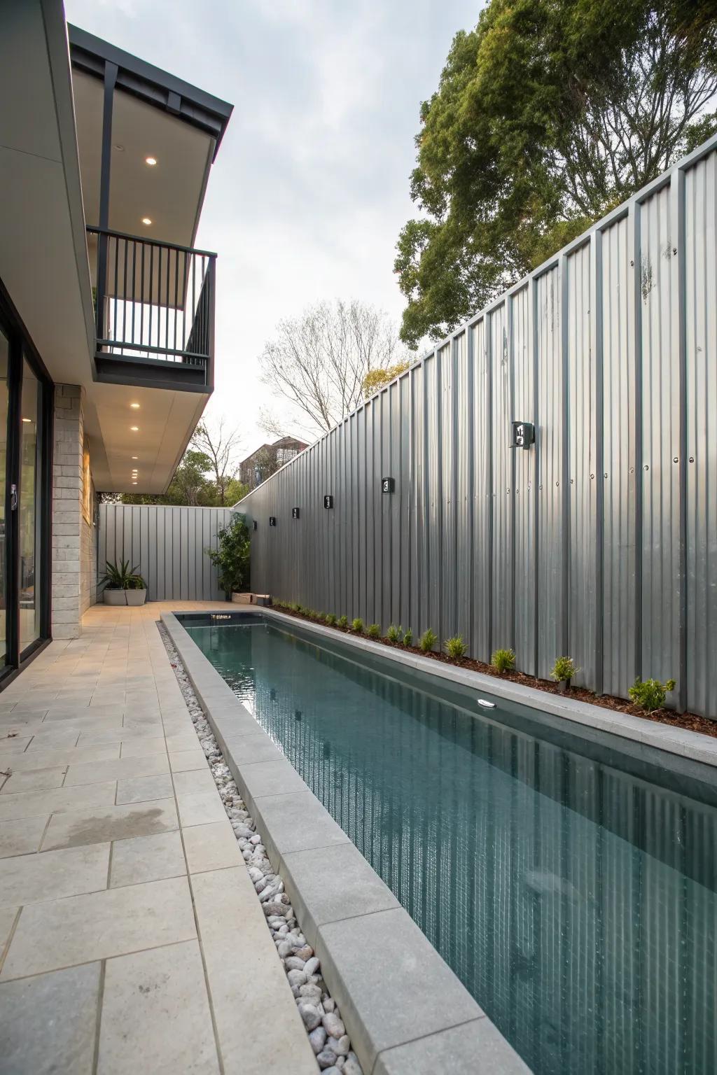 Make a bold impression with a steel wall.
