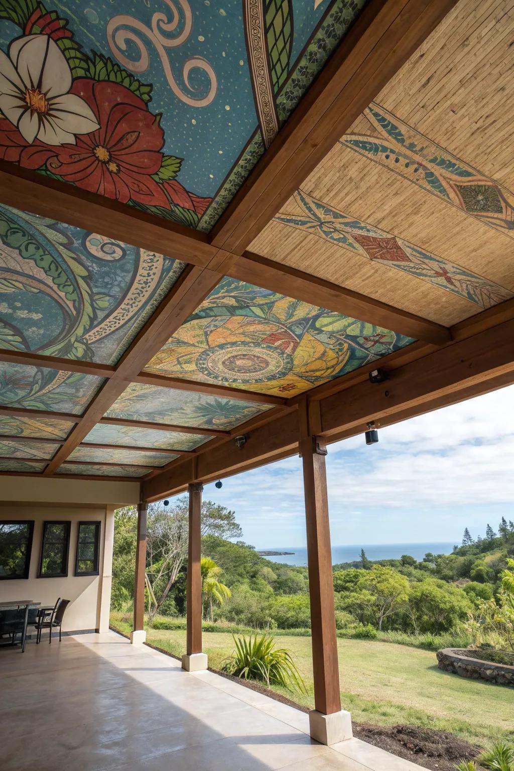 Art murals turn your ceiling into a personal canvas.