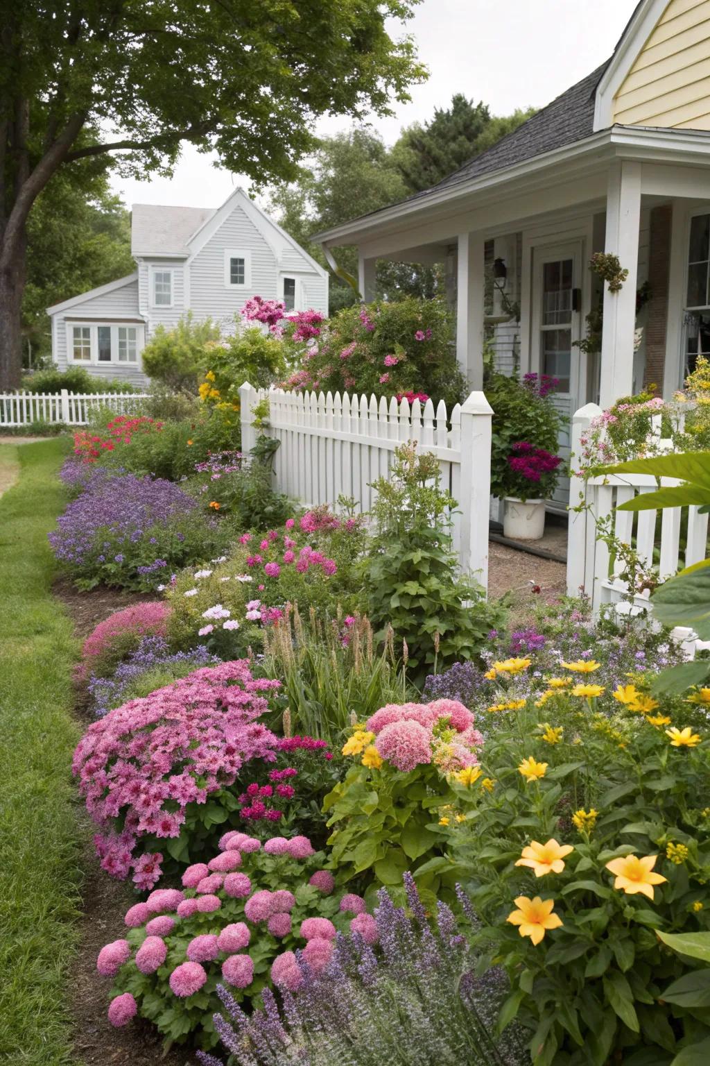 Cottage gardens offer a whimsical and informal charm