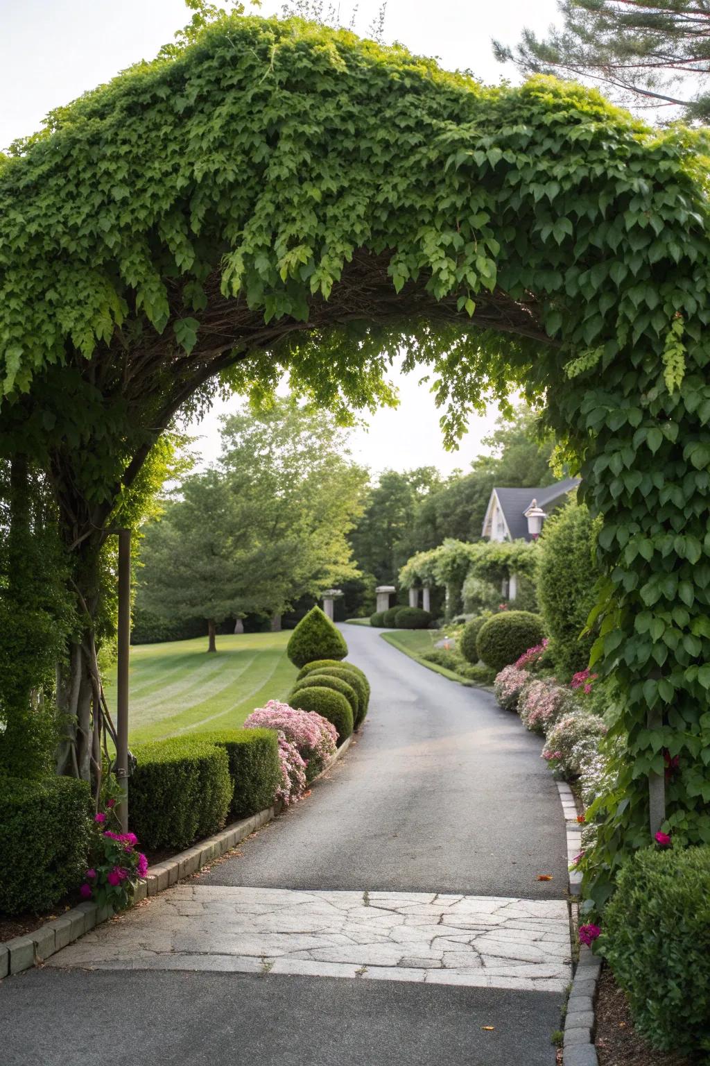 Make an entrance with a foliage archway.