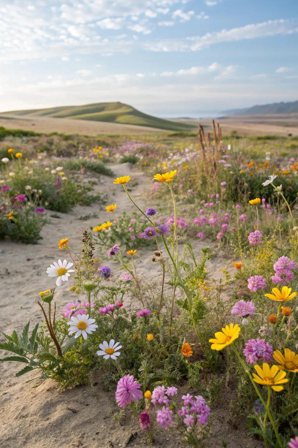 Wildflower meadows offer a natural, ever-changing landscape.