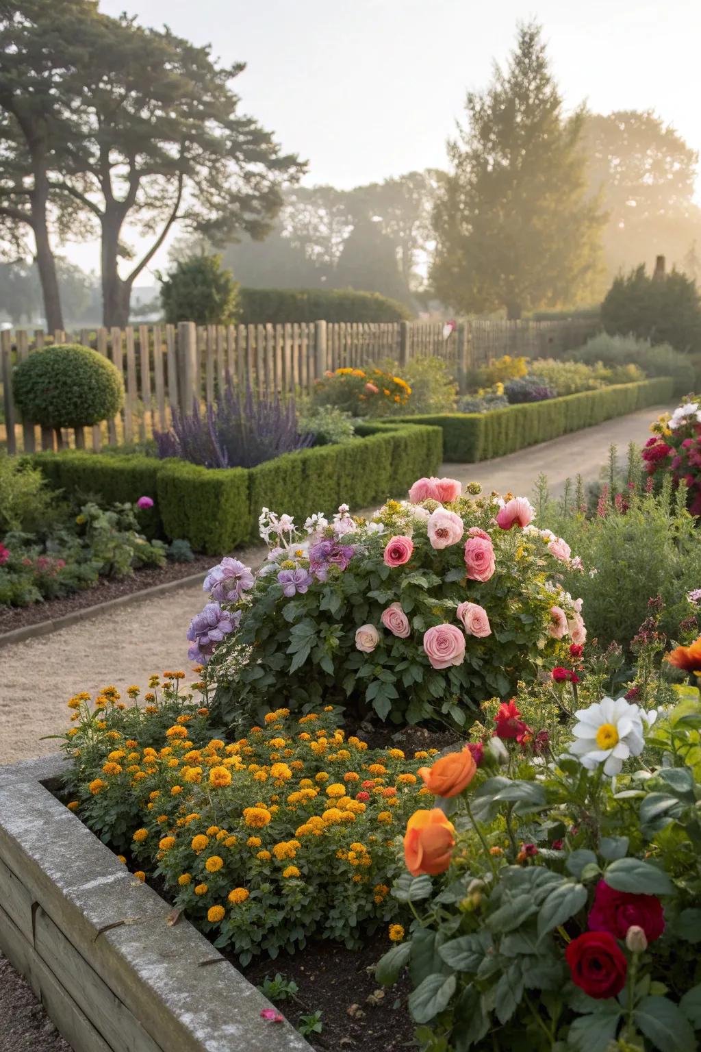 Edible flowers add beauty and functionality to the garden.