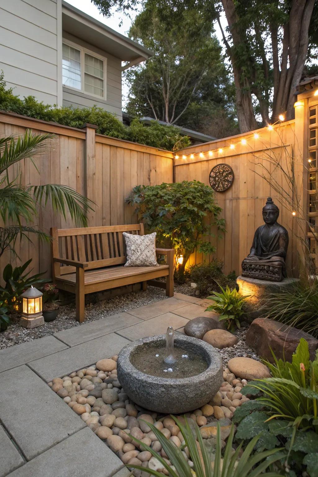 Find peace and tranquility with a dedicated meditation corner.