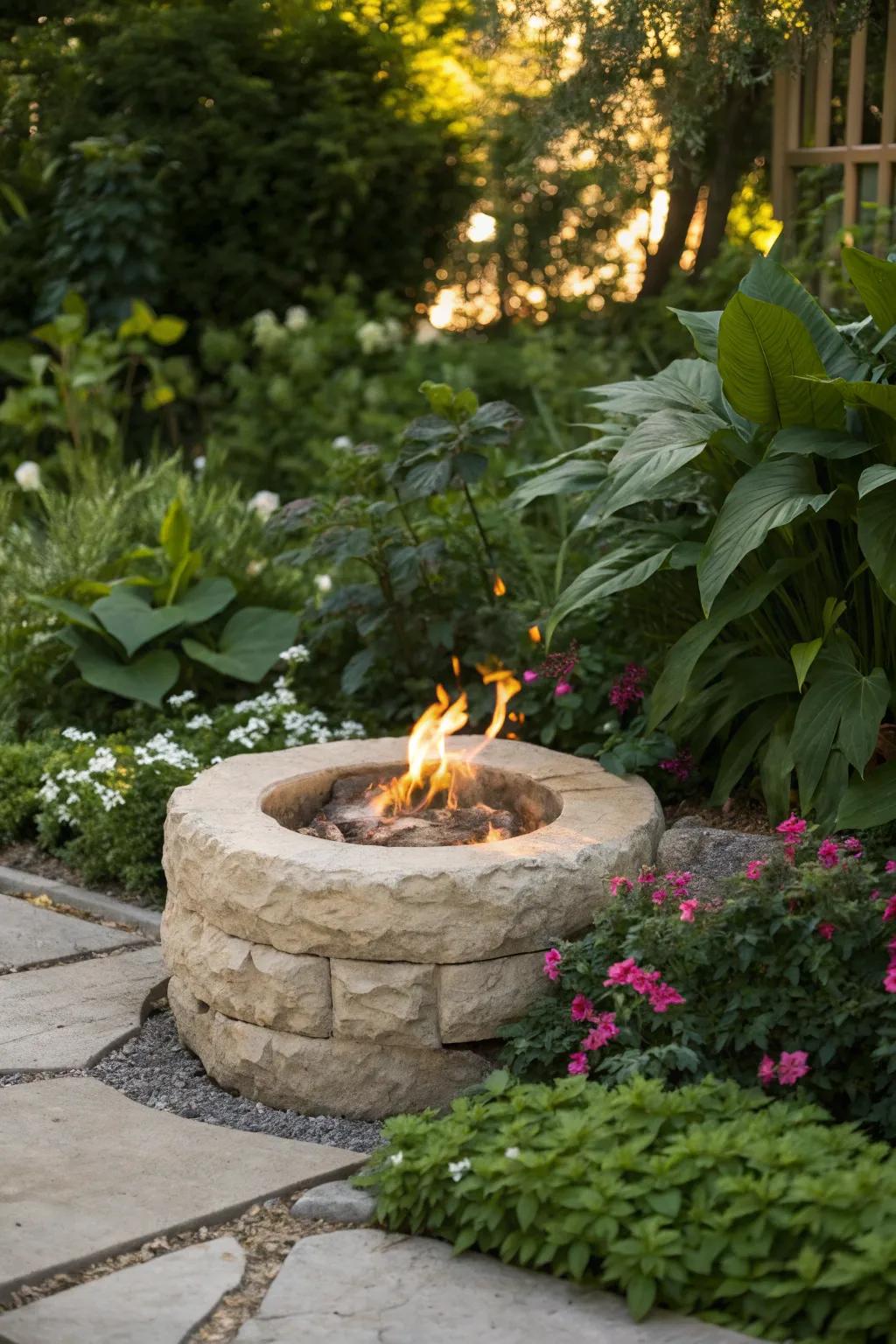 Portable fire pits offer flexibility in your outdoor design.