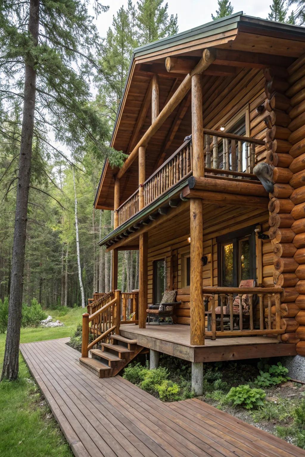 A multi-level design provides various spaces for enjoyment.