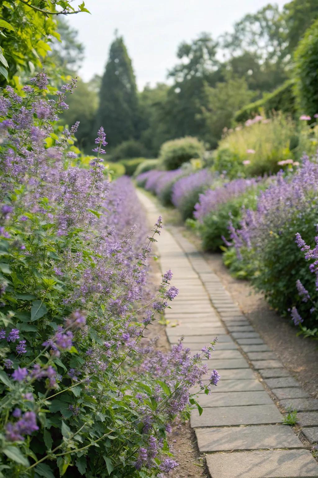 Soothing color and aroma with Catmint.