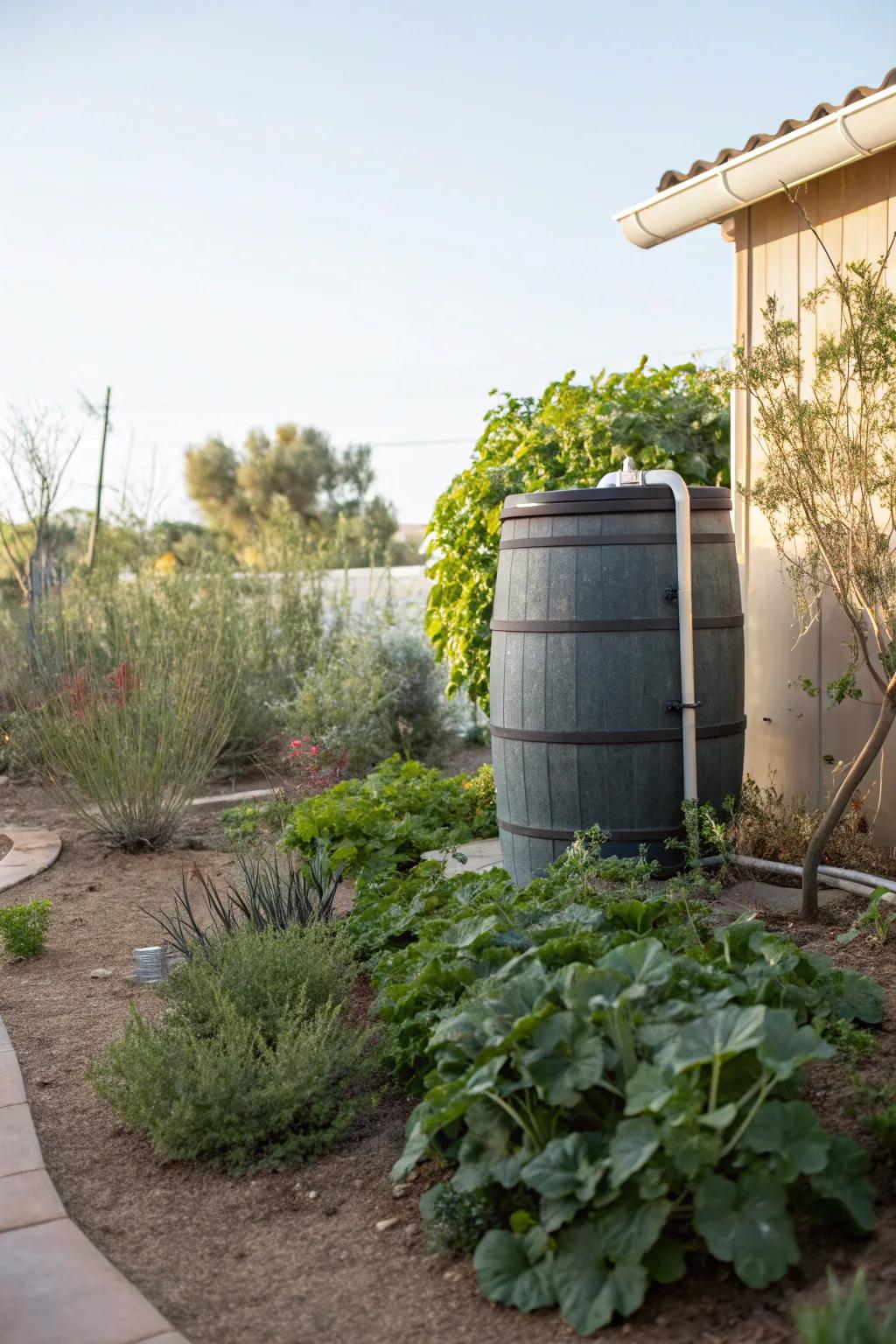 Rain barrels are an effective tool for collecting and reusing rainwater in your garden.