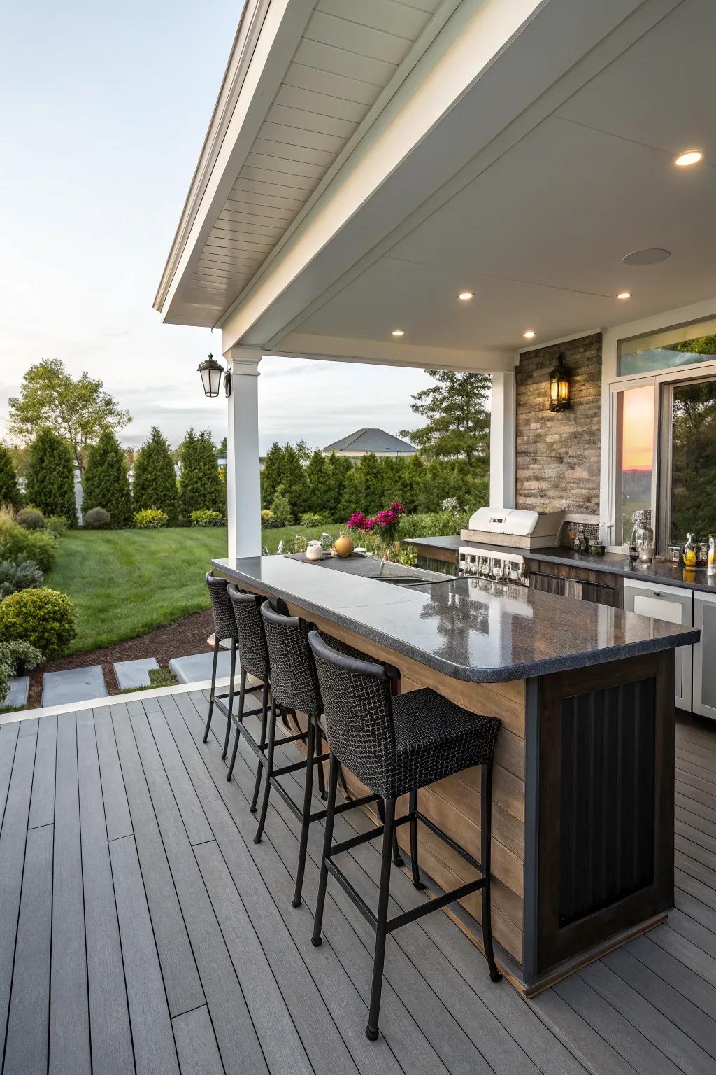 Turn your deck into a social hotspot with a bar