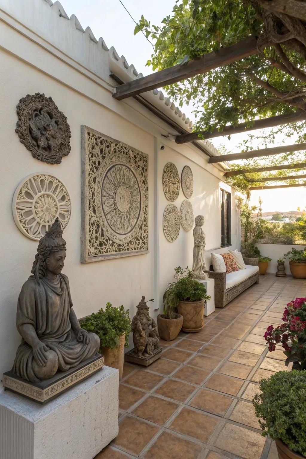 Artistic decor that adds personality to the patio