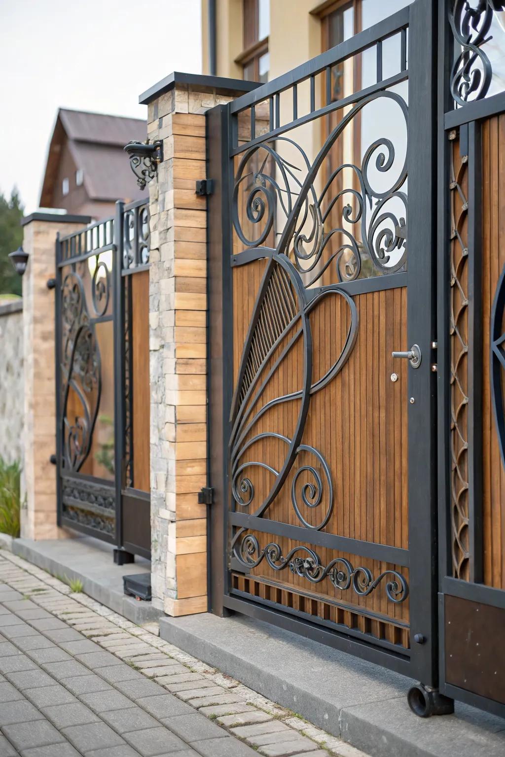 Artistic designs turn gates into bold creative statements.