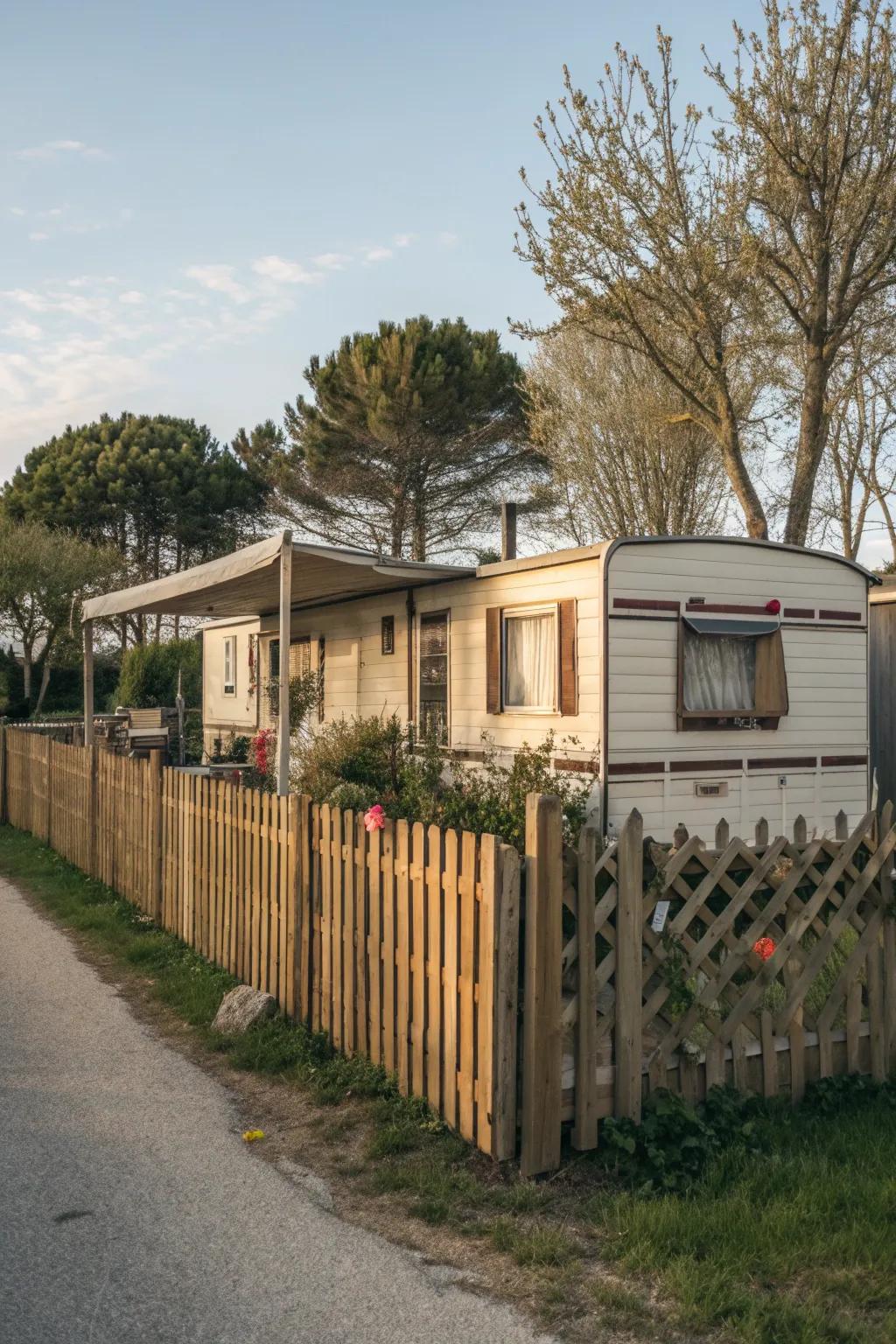 Hollow fences offer hidden storage with style.