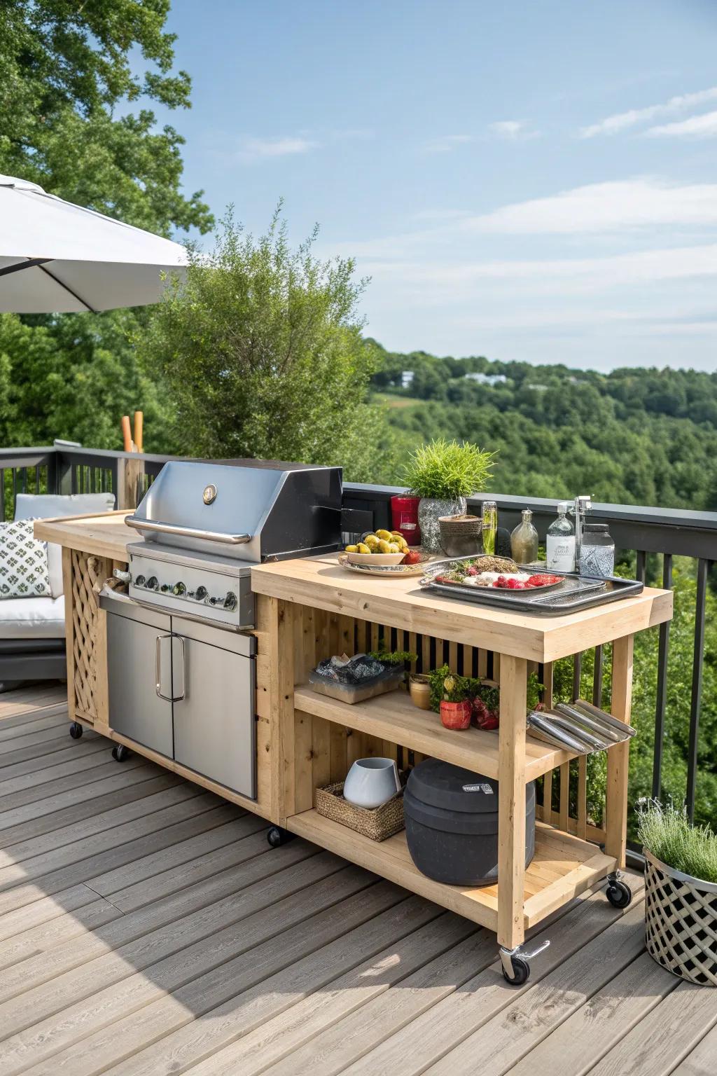 Outdoor kitchens bring the joy of cooking into the open air.