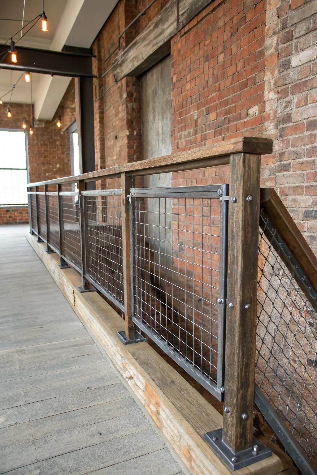 Industrial chic railings bring edgy style to decks.