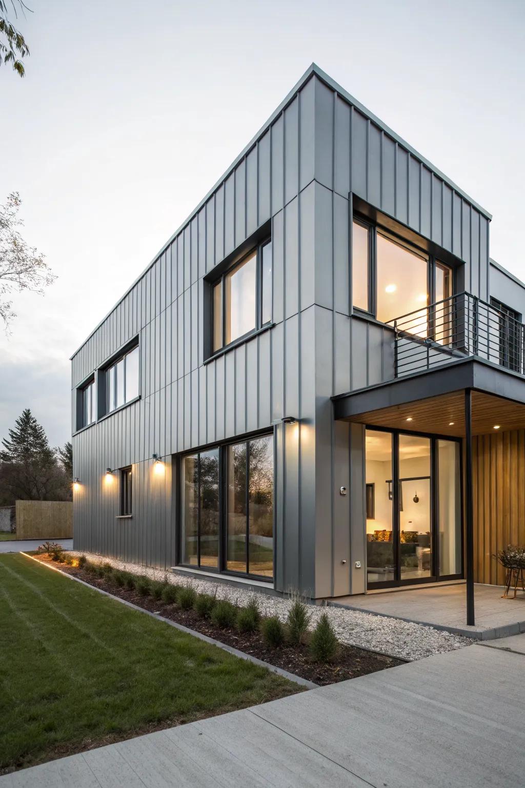 Industrial materials add an edgy, urban vibe to modern homes.