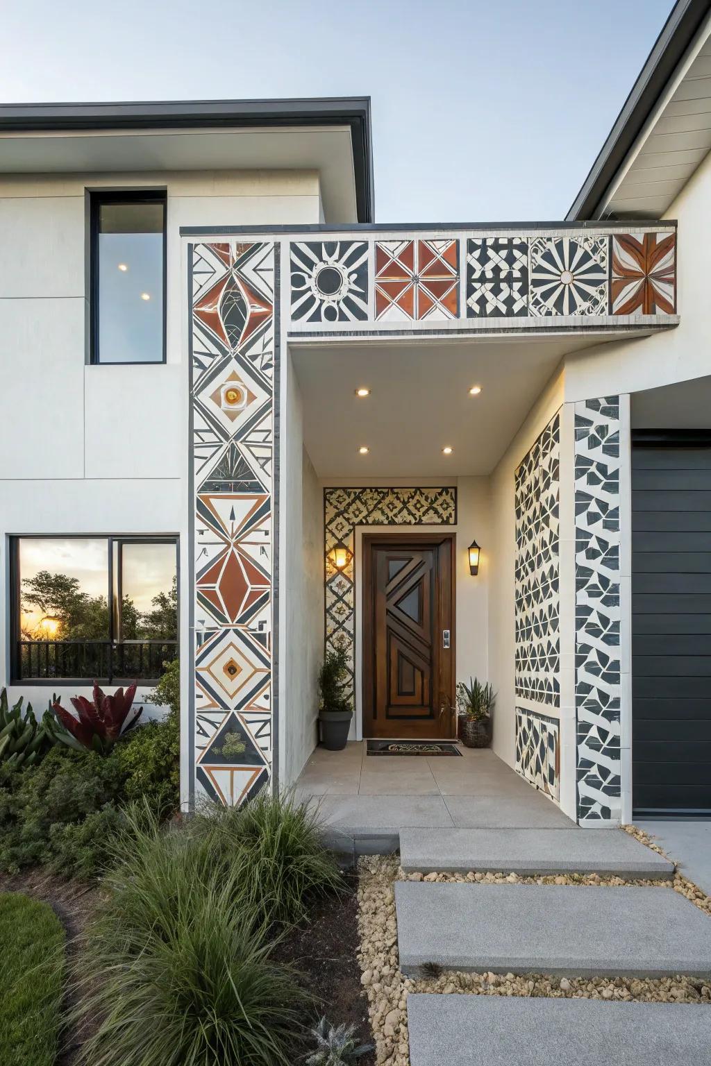 Geometric patterns enhance modern design.