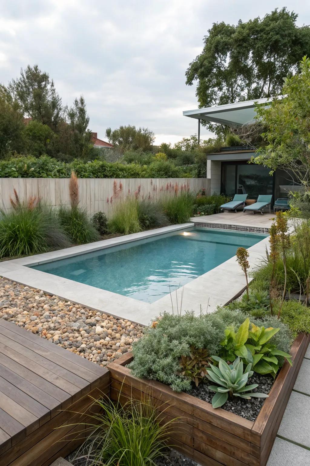 Eco-friendly features blend style and sustainability.
