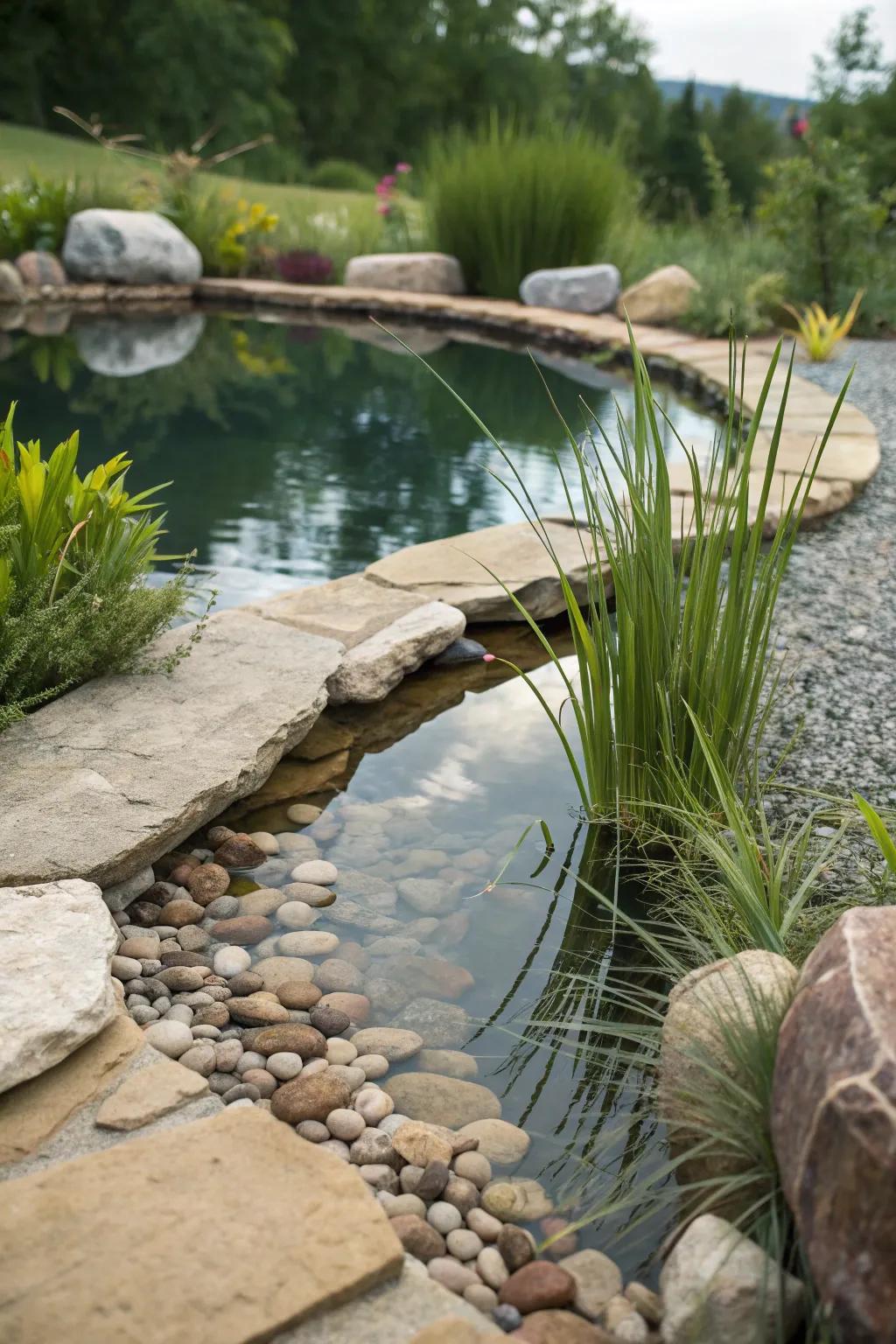 Eco-friendly filtration keeps the pool water clear and chemical-free.