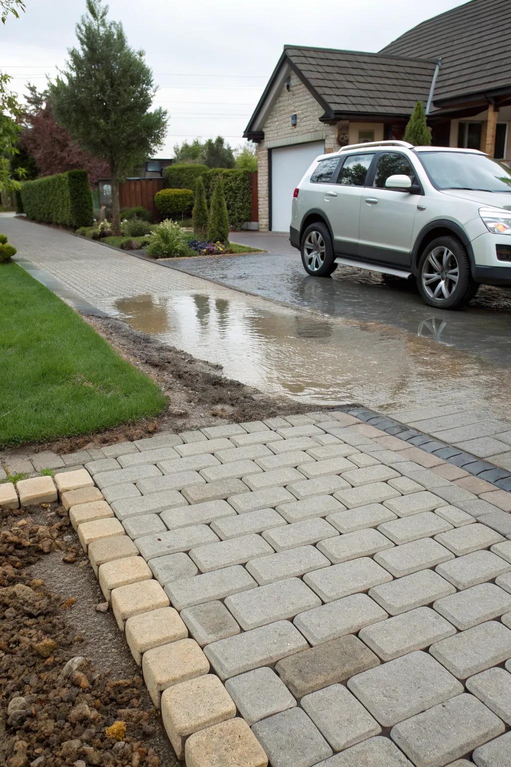 Strength meets sustainability with industrial-grade permeable paving.