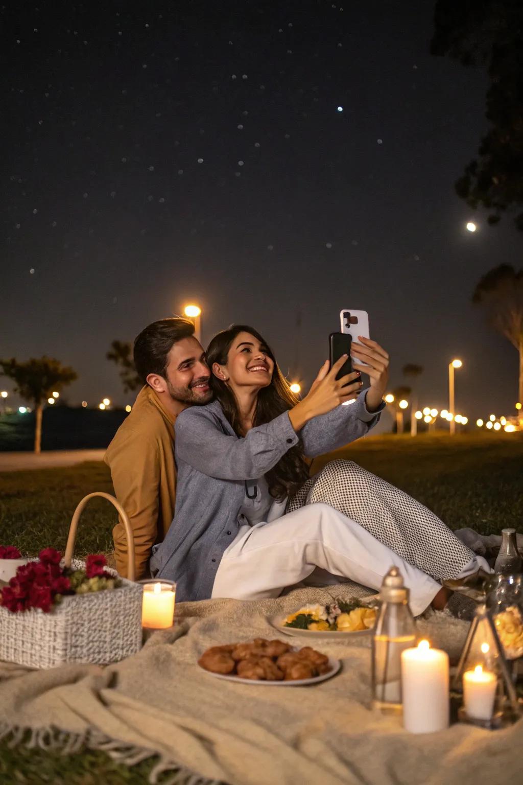 Capturing beautiful memories of a magical evening under the stars.