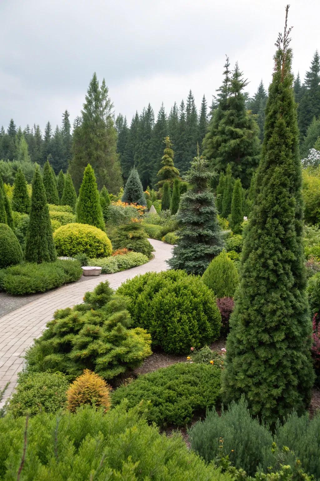 Evergreen plants keep gardens vibrant throughout the year.
