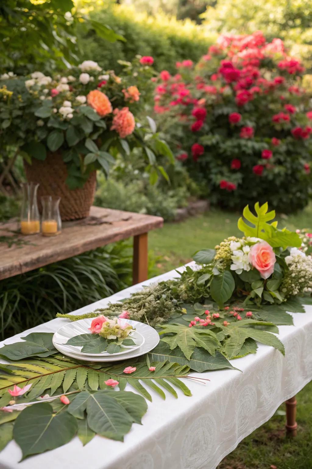 Nature-inspired decor brings a touch of the outdoors to your celebration.