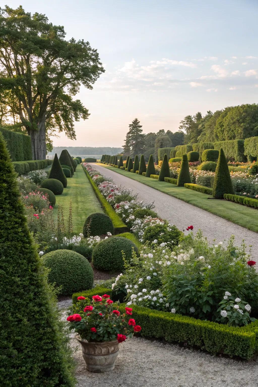 Keep garden borders tidy with faux plants.