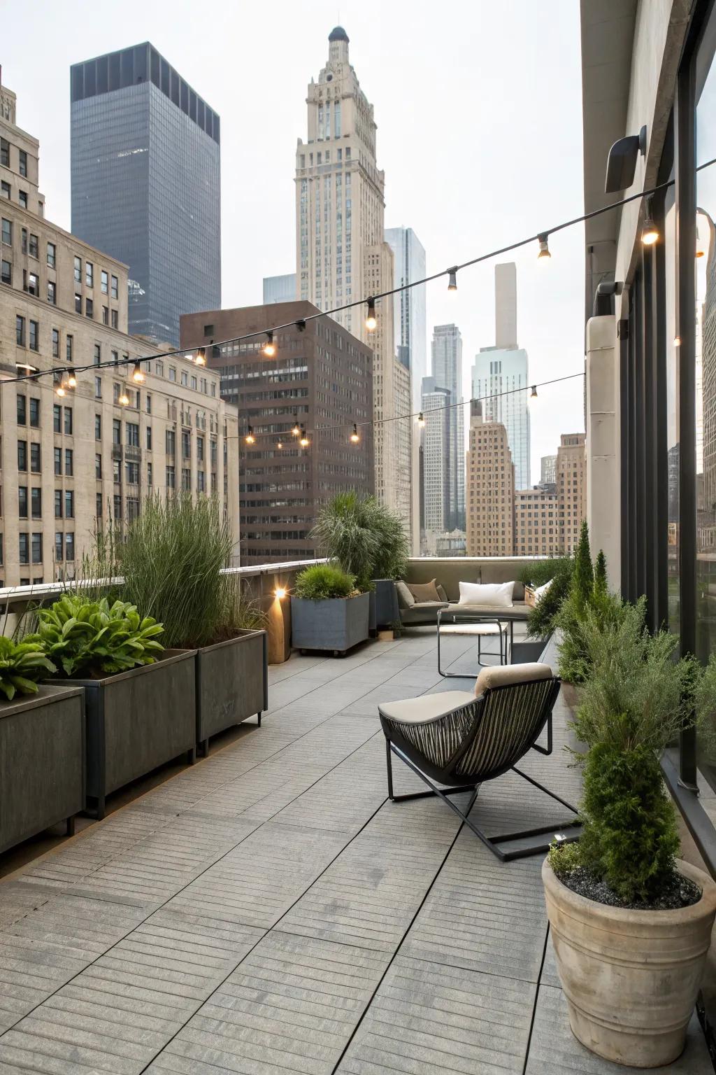 Textured concrete adds an industrial, customizable touch to decks.
