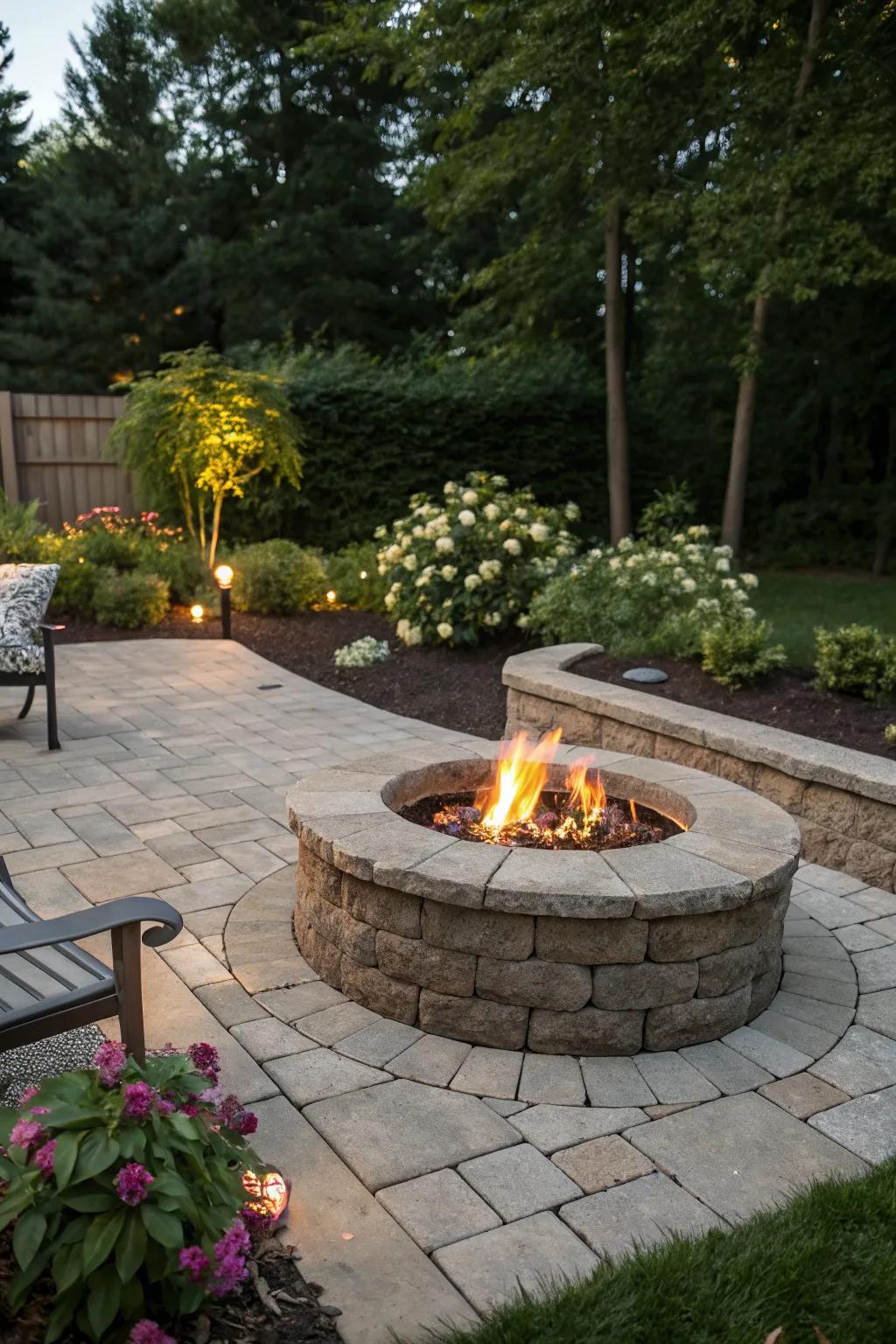 A paver patio base creates a clean and stable platform for your fire pit.